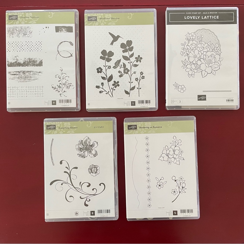 Stampin’ Up! Set of 6 Floral Borders Stamp Sets